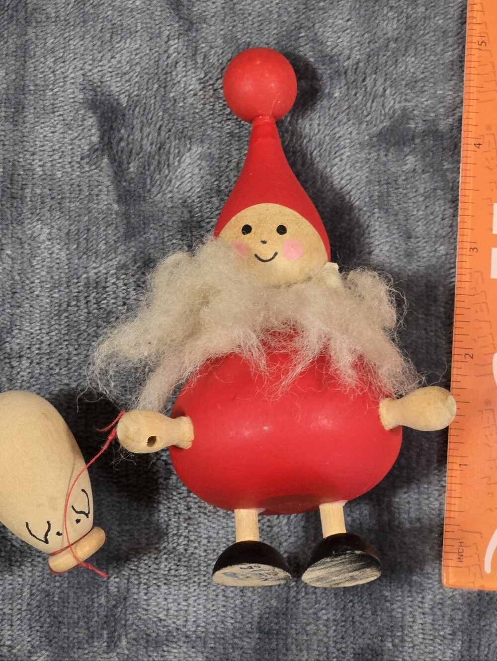 VTG Christmas Swedish Tomte ( Gnome/Elf) SVEN w Pig Folklore Art Holiday Kitchy